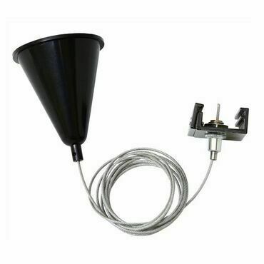 Závěs lankový GREENLUX TRACK ROPE 4W BLACK, černá