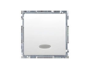 Přepínač střídavý SIMON BASIC BMW6L.01/X/11, LED podsv., ř.6So, 10A/250V~, bezšr. sv., bílá