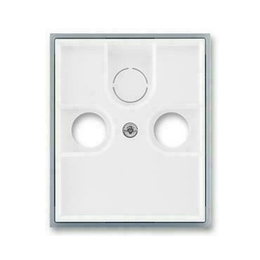 Kryt zásuvky ABB Element 5011E-A00300 04, bílá/ledová šedá, televizní, rozhlasové (a satelitní)