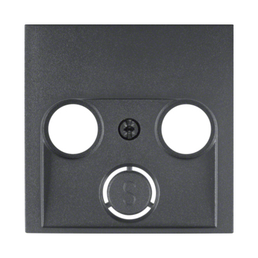 HAG 12031606 Centrální díl pro anténní zásuvku s dvěma nebo třemi otvory, Berker S.1/B.x, antracit,