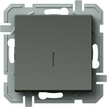 TEM SPÍNAČ JEDNOPÓLOVÝ 10AX 250V~ IN AT INXO antracit