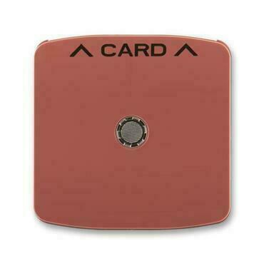 Kryt spínače ABB Tango 3559A-A00700 R2, vřesová červená, kartového, s čirým průzorem