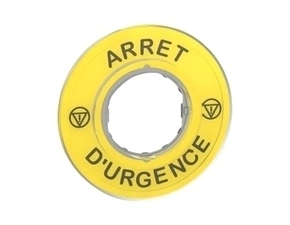 SCHN ZBY9120 3D kruhový štítek pro nouzové zastavení, ARRET D'URGENCE