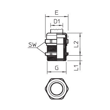 V-TEC VM16 EMV Vývodka