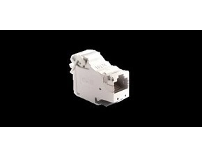 Konektor datové zásuvky SIMON FRJ456Aekr, RJ45 kat. 6a, stíněný (STP), značka FMT, nerezová ocel