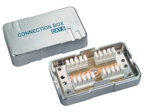 Box datový SOLARIX KRJS45-VEB6, CAT6, STP, RJ45, spojovací, LSA+/Krone, šedý