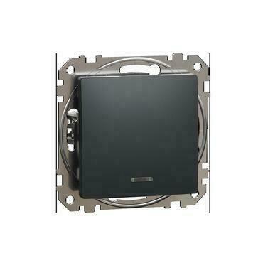 SCHN SDD114107L Sedna D/E - Přepínač křížový řazení 7So orientační kontrolka, Antracit