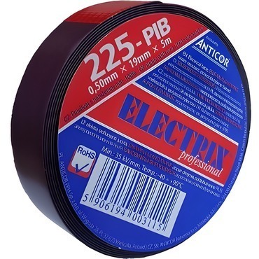 Páska elektroizolační ANTICOR 225006, 225 PIB, 25x10x0,5, vulkanizační