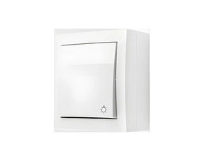 Ovladač zapínací SIMON AQUACLICK ACS1/11, IP44, řazení 1/0, 10 A/250 V~, šroubové svorky, bílá