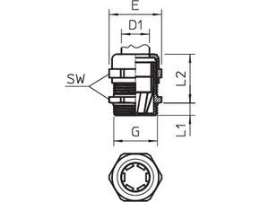 V-TEC VM16 EMV-K Kabel.vývodka s pružinovým konta