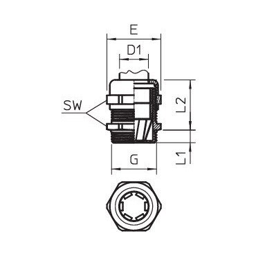 V-TEC VM16 EMV-K Kabel.vývodka s pružinovým konta