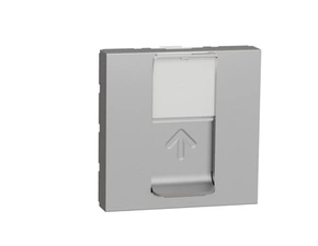 SCHN NU341730 Unica - Zásuvka datová 1xRJ45 Kat.6 STP, 2M, Aluminium