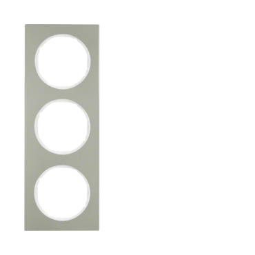 HAG 10132214 Rámeček 3-násobný, Berker R.3, ušlecht. ocel/bílá