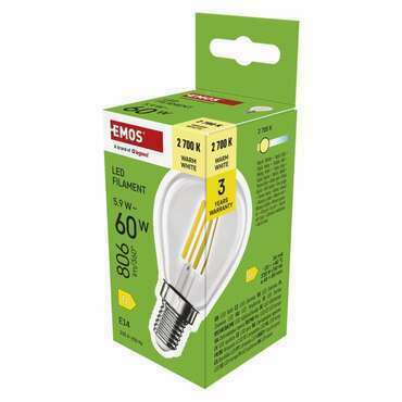 EMOS ZF1D42 LED FLM MINI GL 5,9W(60W) 806lm E14 WW