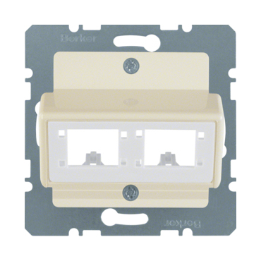 HAG 147202 Centrální díl pro 2x RJ45 Reichle & De-Massari, Cat.5e a Cat.6 nebo optické moduly, 30° š