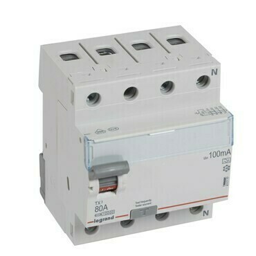 Chránič čtyřpolový LEGRAND 411777 TX3 CHRÁN. 4P 80A 100MA A
