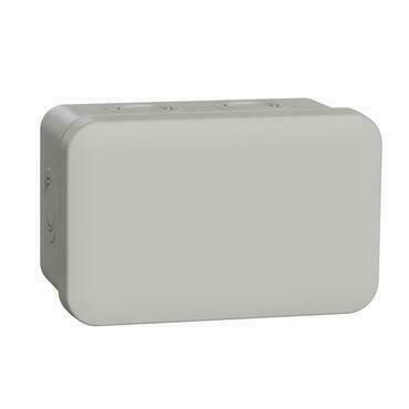 SCHN ENN05083 Mureva - instalační krabice IP55 105 x 65 x 55, RAL 7035, předlis. ISO průchodky