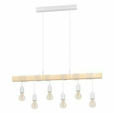EGLO HL/6 E27 WEISS/HOLZ 'TOWNSHEND'