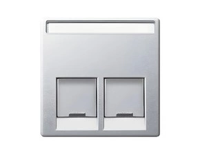 SCHN MTN466560 Merten - Centrální deska pro datovou zásuvku 2xRJ45 Actassi S-One, System M, Aluminiu