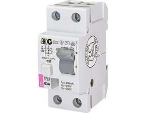 Chránič dvoupolový ETI 002061233 proudový chránič, EFI-P2 AC 63/0.3