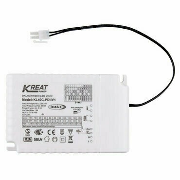 LED driver DALI MC LED 40 W, PF 0,9, výstupní napětí DC 6-58V, výstupní proud 700-1200 mA