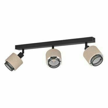 EGLO BALKEN/3 SCHWARZ/LEINEN NATUR 'ROSLEY'