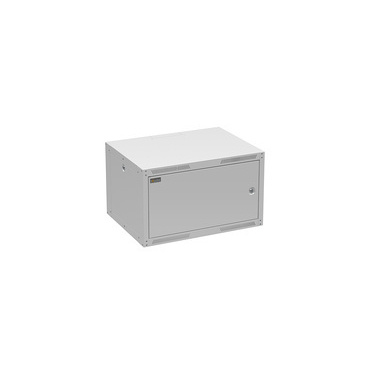 Rozvaděč nástěnný SOLARIX GrandND-6U-645-21-G, 19", 6U, RAL 7035, 600x450 mm, plechové dveře