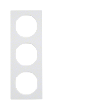 HAG 10132289 Rámeček 3-násobný, Berker R.3, bílá, lesk
