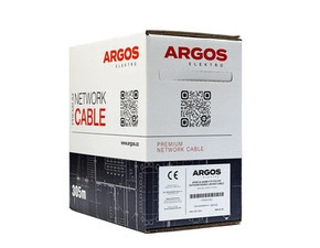 Kabel datový ARGOS CAT5E, FTP, PVC+PE, Fca, 305m, venkovní, černý