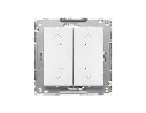 Spínač žaluziový SIMON 55 TEZ2.01/111, 2 násobný (přístroj s krytem), elektronický, bílá matná