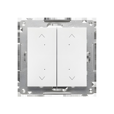 Spínač žaluziový SIMON 55 TEZ2.01/111, 2 násobný (přístroj s krytem), elektronický, bílá matná