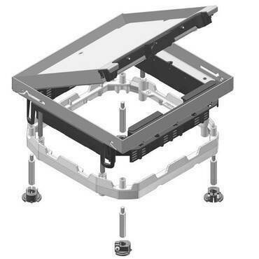 HLS HL KDVIT3 Víko podlahové krabice, přístrojové max.12m, pro NEO box, obsahuje NEOT, IP 30, čtverc