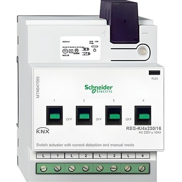 SCHN MTN647595 KNX spínací akční člen REG-K/4x230/16+manuální režim+detekce proudu