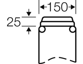 HEN Mi FP 15 Příruba pro stěnu rozvodnice 150mm, bez předlisů