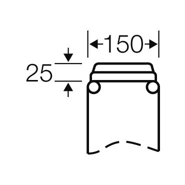 HEN Mi FP 15 Příruba pro stěnu rozvodnice 150mm, bez předlisů