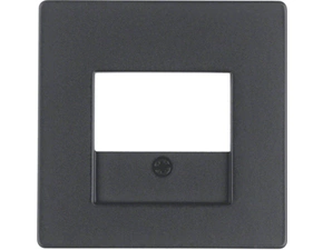 HAG 10336086 Centrální díl pro datovou a reproduktorovou zásuvku, Berker Q.x, antracit, sametová