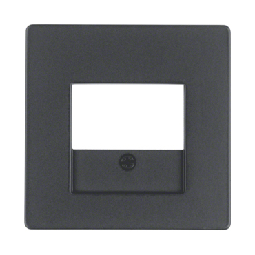 HAG 10336086 Centrální díl pro datovou a reproduktorovou zásuvku, Berker Q.x, antracit, sametová