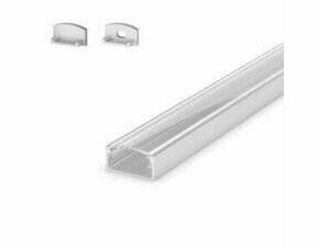 LED profil přisazený GREENLUX SET-PROFIL (E) SR/CL 2m, stříbrná