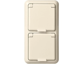 SCHN 225414 ELSO Fashion IP44 - zásuvka dvojnásobná IP44, 250V, 16A, čistě bílá