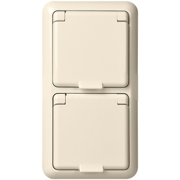 SCHN 225414 ELSO Fashion IP44 - zásuvka dvojnásobná IP44, 250V, 16A, čistě bílá