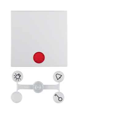 HAG 16211909 Kolébka s 5 výměnnými čočkami, Berker S.1/B.x, bílá, mat