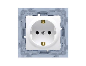 Zásuvka Schuko SIMON 10 CGSZ1.01/11, 1 násobná, s uzemněním, 16 A/250 V~, šroubové svorky, bílá