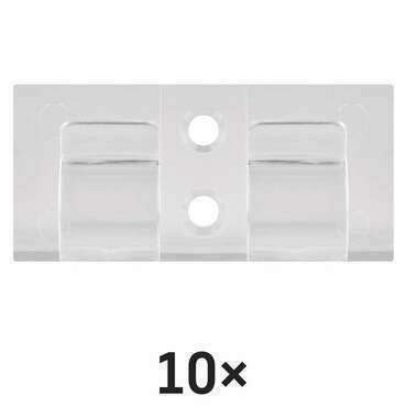 EMOS DCH002 SAMOLEPÍCÍ HÁČEK DVOJITÝ TRANSP. 10 ks