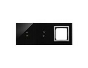 Kryt dotyk. ovl. SIMON DSTR3330/74, 2 ovl. Simon 54 Touch, 2 dotyk.+2 dotyk.+ otvor, láv./stř.