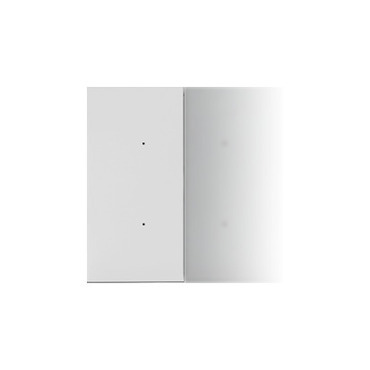 Kryt SIMON TKE2x/114, pro elektronické spínače a ovladače, 1/2násobný, světle šedá matná