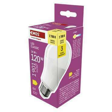 EMOS ZQ5D75 LED CLS A60 14W(120W) 1901lm E27 WW