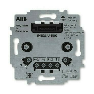 ABB 2CKA006800A3045 Přístroj spínací flex, se dvěma relé 01-Přístroje