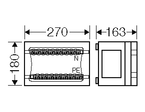 HEN FP 1100 Skříň se svorkovnicí PE/N pro In 125A