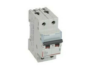 Jistič dvoupolový LEGRAND 409457 DX3 2P D63 10000A/16KA