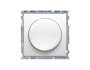 Stmívač pro stmívatelné LED SIMON BASIC BMS9L.01/11, ot. stm., tlač. sp., jednoobv., šr. sv., bílá